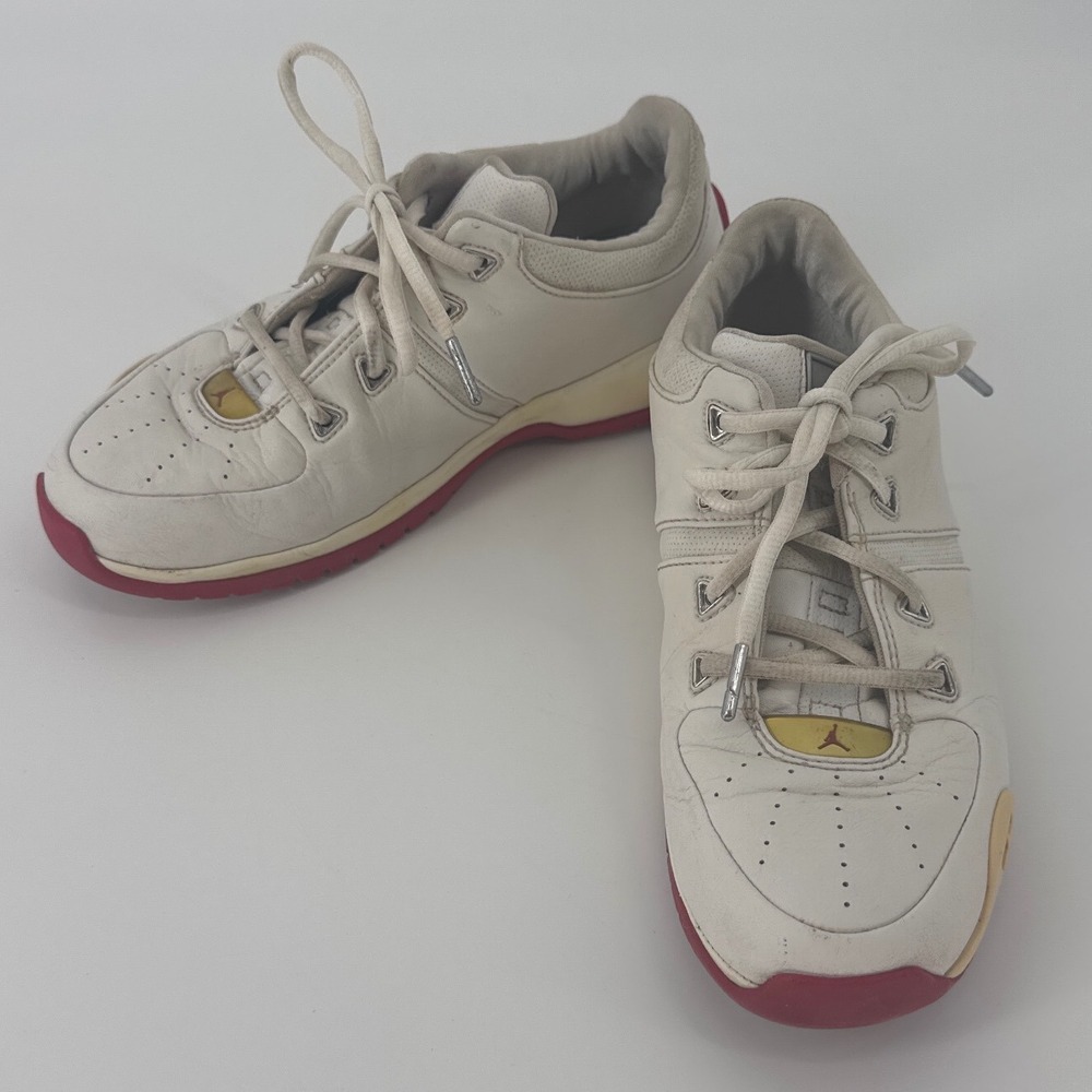 Jordan Vintage 10/16 20th Anniversary Sneakers White Red Low Top Size 7